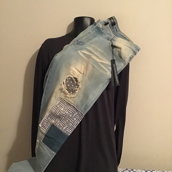 😎🔥#199, AMRI, men’s jeans, new, distressed, size 38x32, see photos - Picture 1 of 9